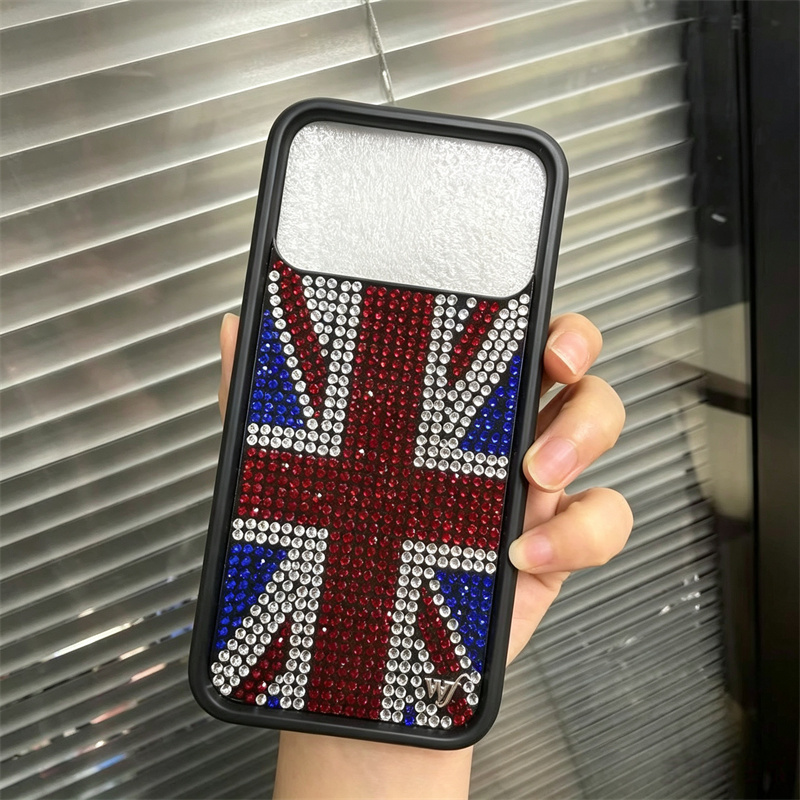 Phone Cases London - Glitzernde Handyhülle mit Strasssteinen, Union Jack