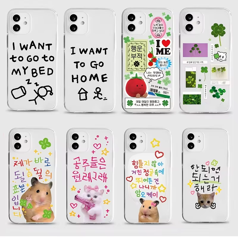 Phone Cases Xr Iphone - Koreanische Ins-Stil Süße Vierblättrige Kleeblatt Handyhülle