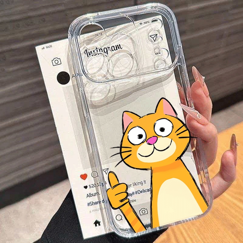 Phone Cases Xiaomi 15 - Niedliche Cartoon-Handyhülle mit orangefarbener Katze für